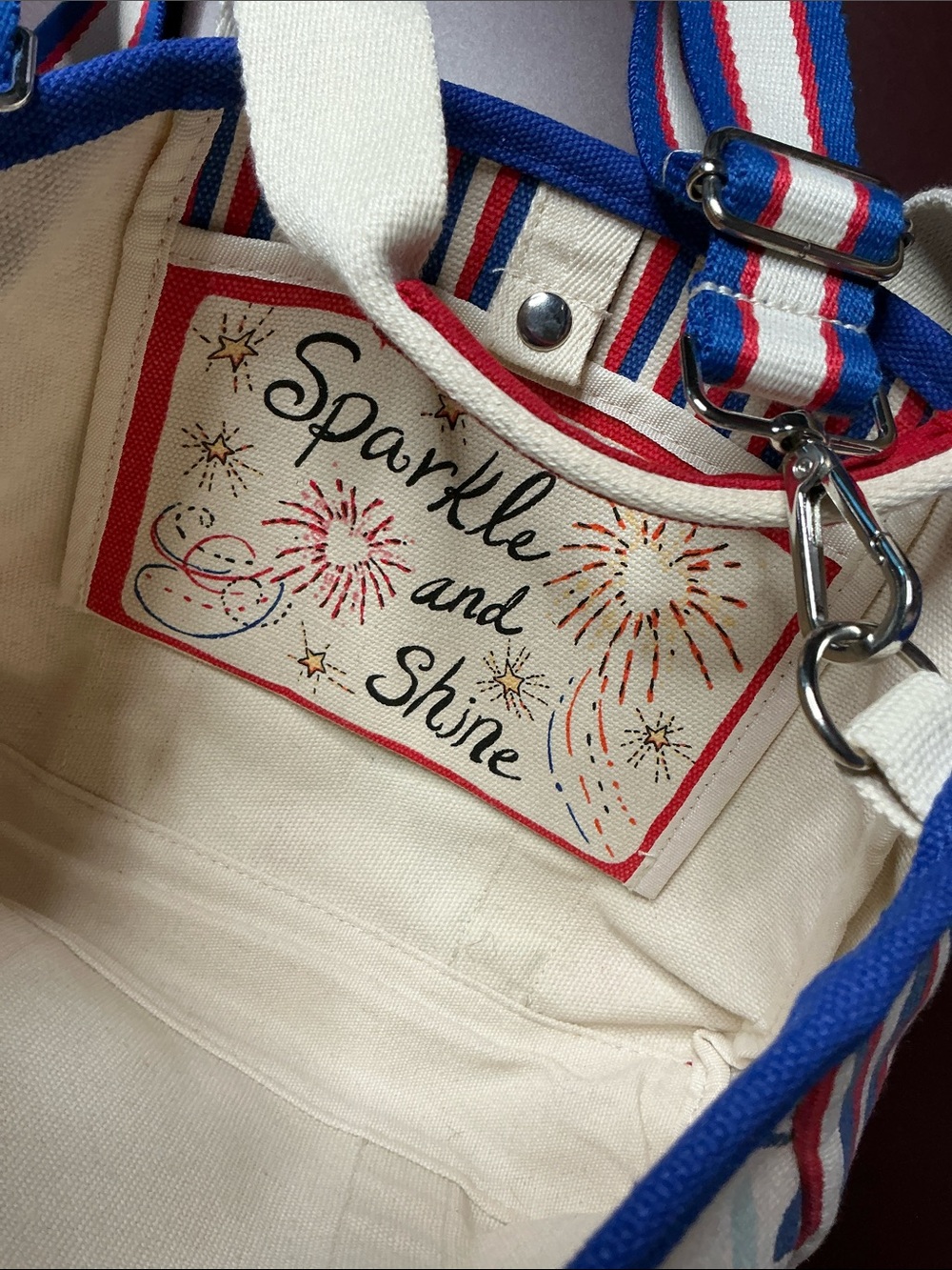 Brighton Love Multicolor Heart Canvas Tote Bag - Picture 2 of 8